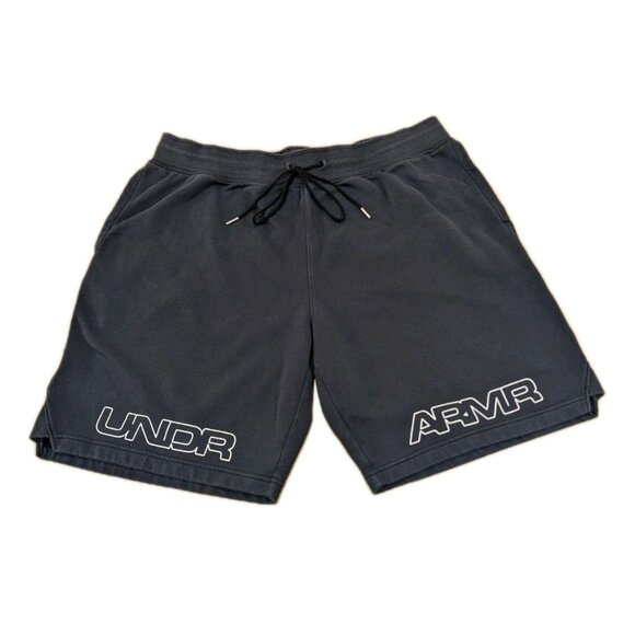Under Armour Shorts Mens 2XL Black HeatGear Sweats Athletic Drawstring - Picture 1 of 6